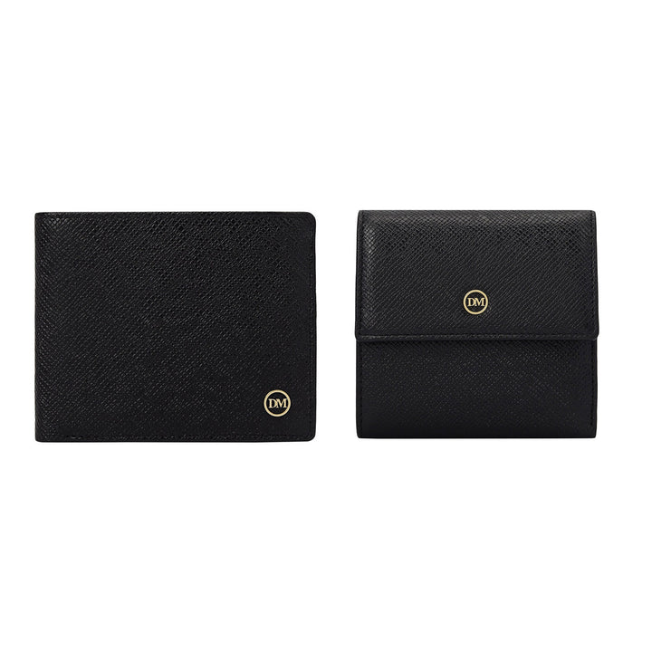 Saffiano Leather His & Her Gift Set - Black