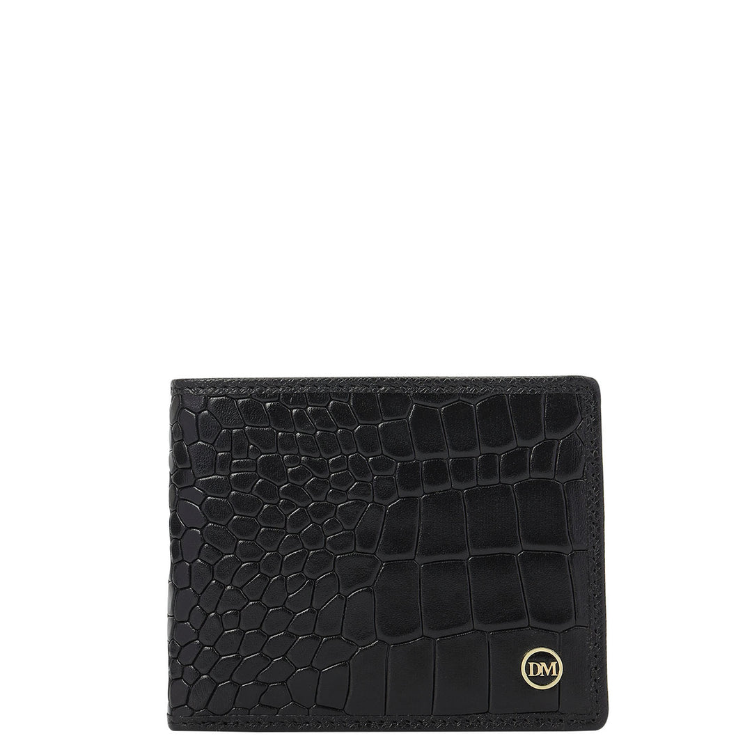 Croco-Texture Leather His & Her Gift Set - Black