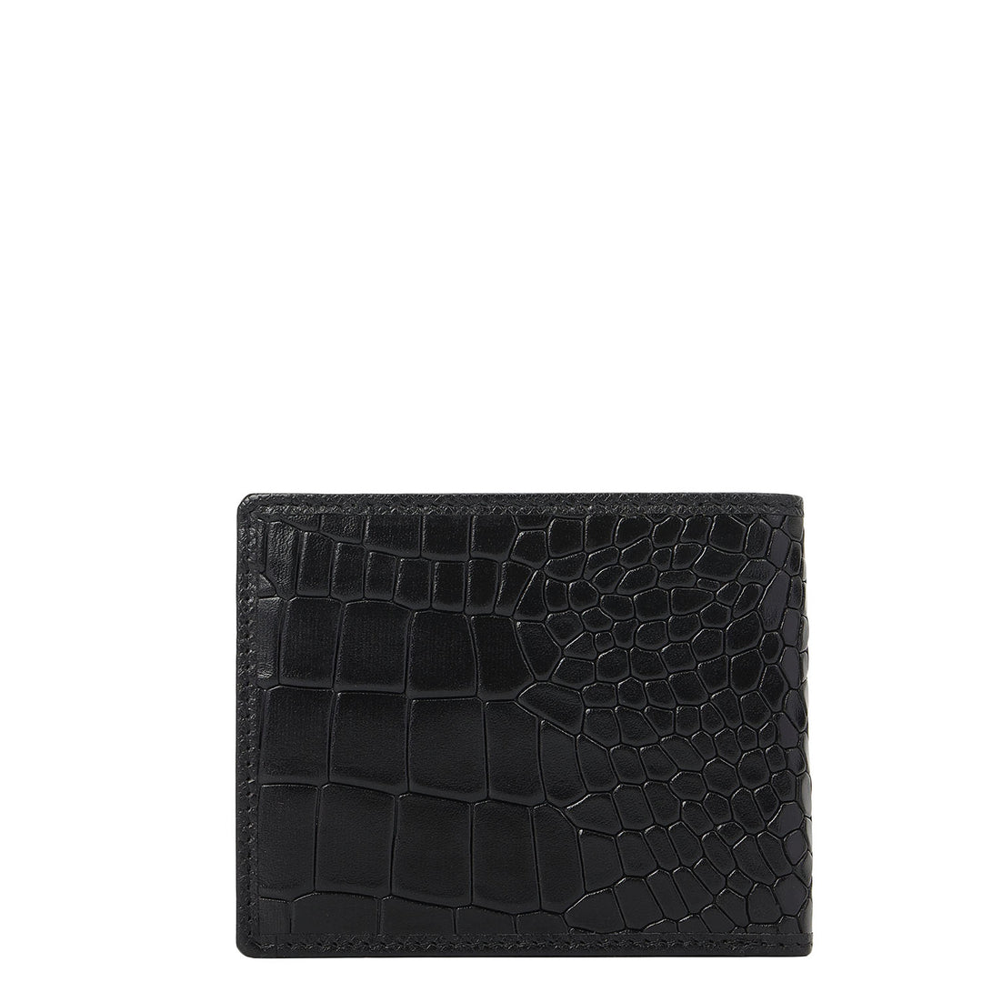 Croco-Texture Leather His & Her Gift Set - Black