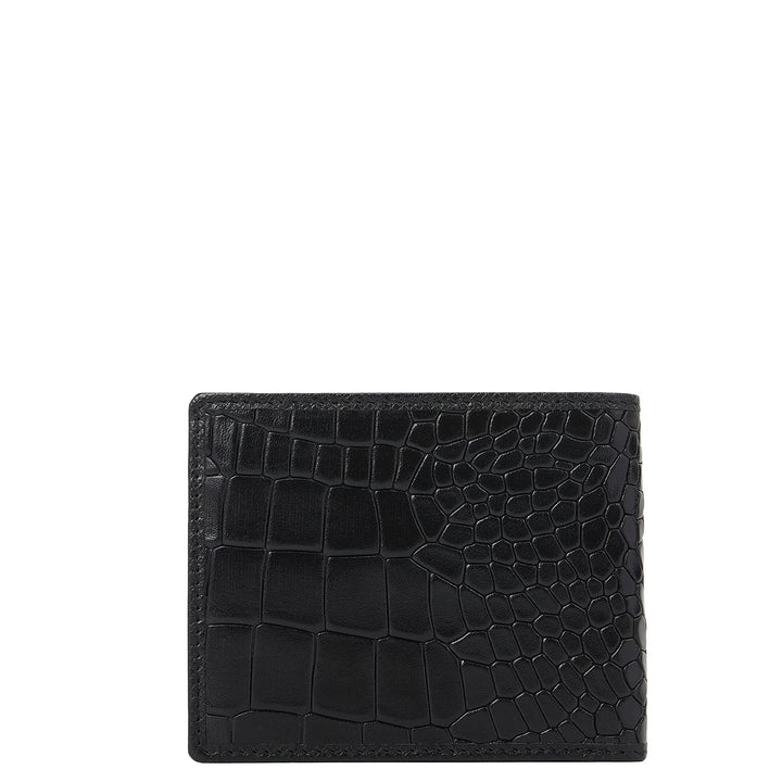 Croco-Texture Leather His & Her Gift Set - Black