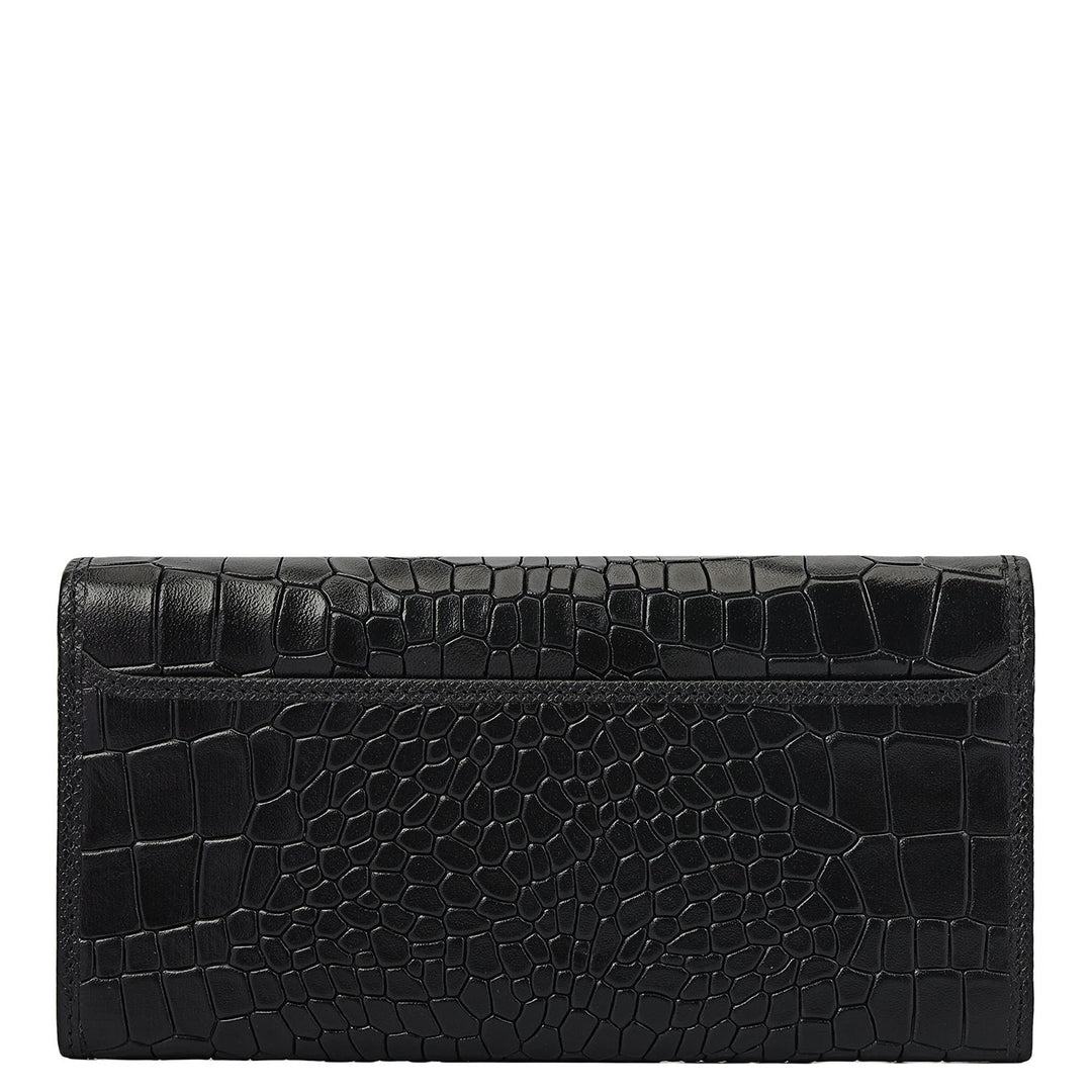 Croco-Texture Leather His & Her Gift Set - Black