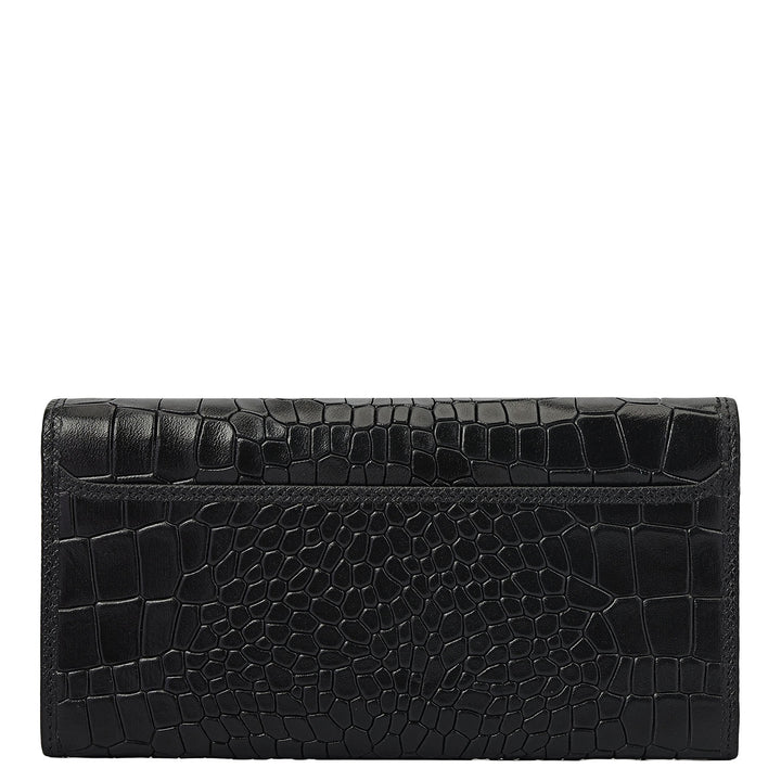 Croco-Texture Leather His & Her Gift Set - Black