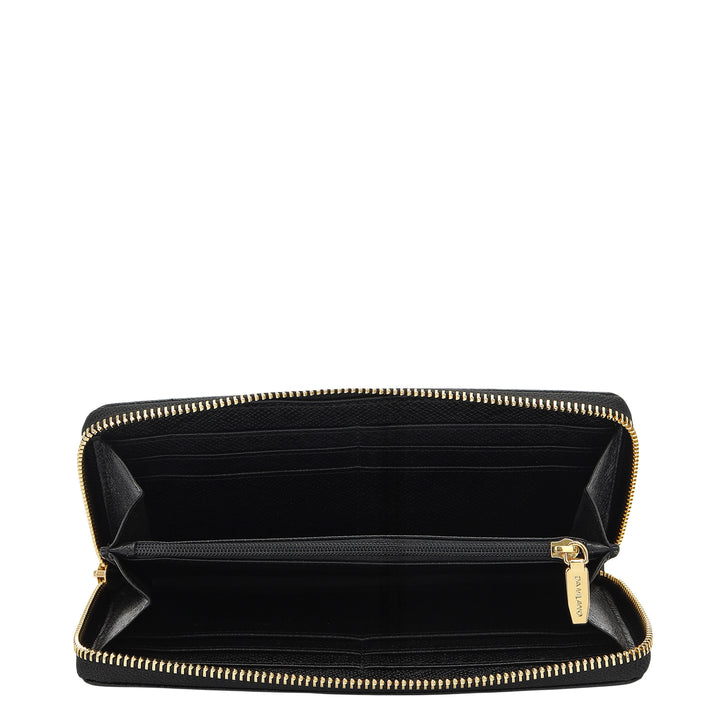 Croco- Textured Leather His & Her Gift Set - Black