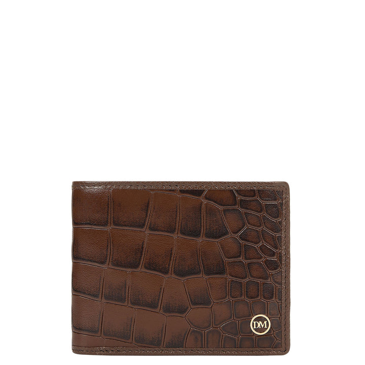 Croco- Textured Leather His & Her Gift Set - Walnut