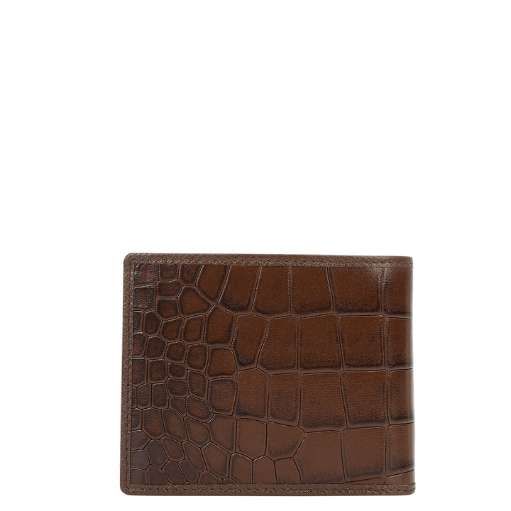 Croco- Textured Leather His & Her Gift Set - Walnut