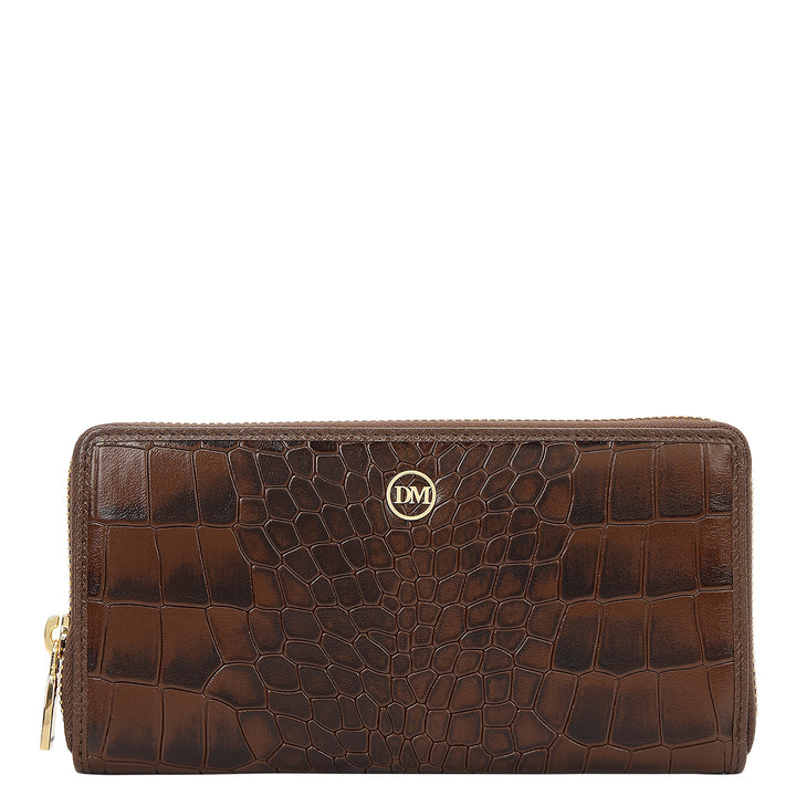 Croco- Textured Leather His & Her Gift Set - Walnut