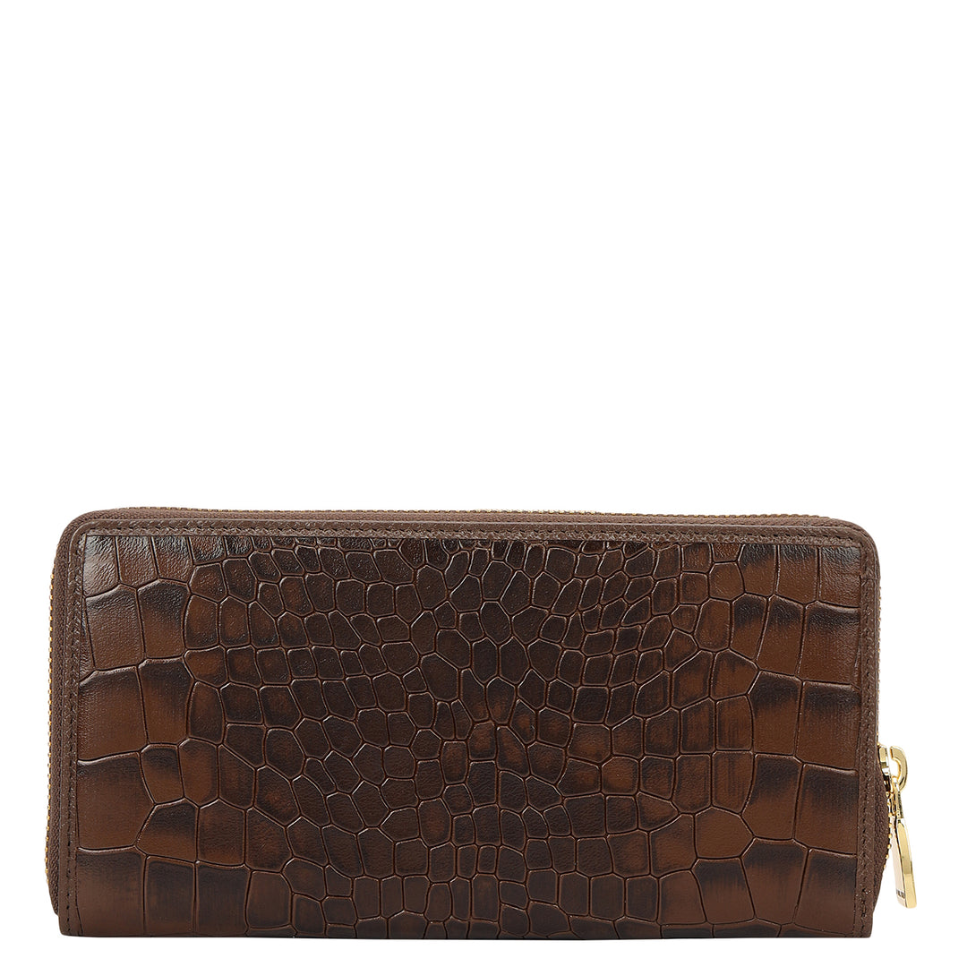 Croco- Textured Leather His & Her Gift Set - Walnut