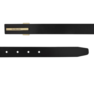 Black Plain Croco Ladies Wallet & Belt Gift Set