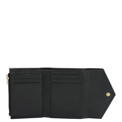 Black Plain Croco Ladies Wallet & Belt Gift Set