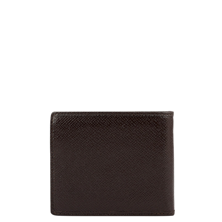 Chocolate Cognac Franzy Mat-Emboss Leather Mens Wallet & Card Case Gift Set