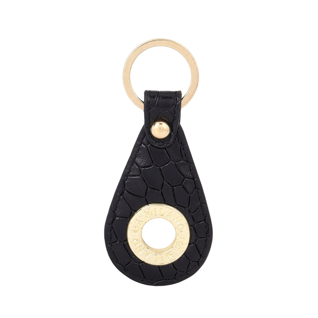 Croco-Textured Leather Women's Gift Set - Black
