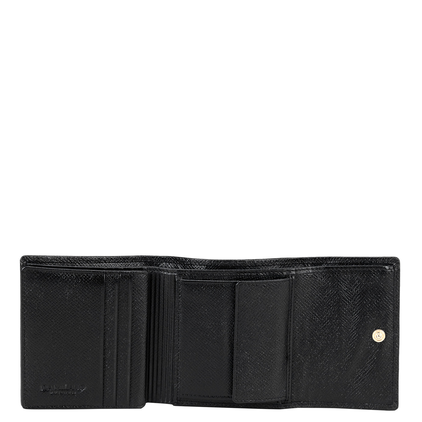 Black Croco Leather Ladies Wallet & Keychain Gift Set