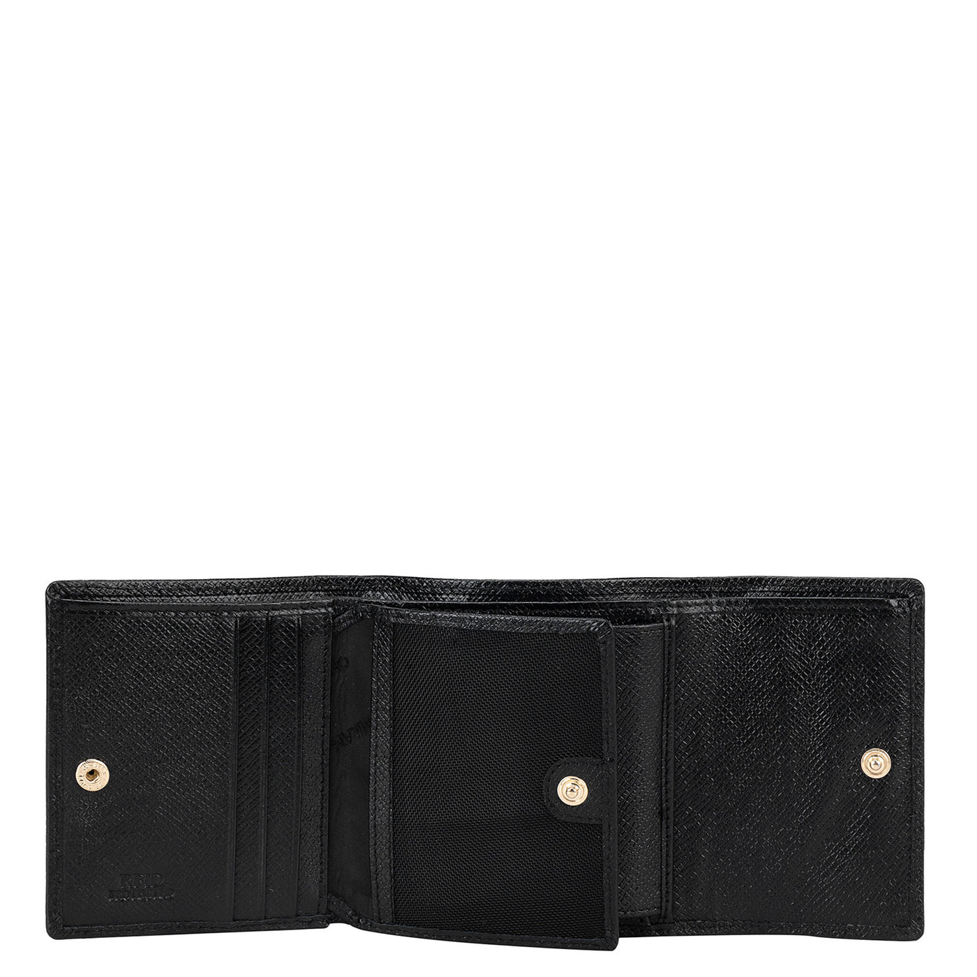 Black Croco Leather Ladies Wallet & Keychain Gift Set