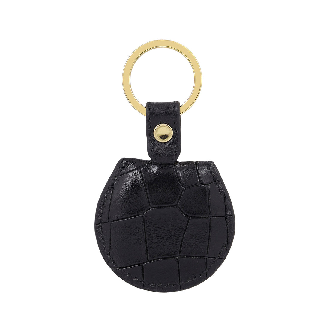 Croco-Textured Leather Women's Gift Set - Black