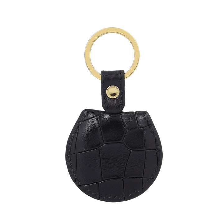 Croco-Textured Leather Women's Gift Set - Black
