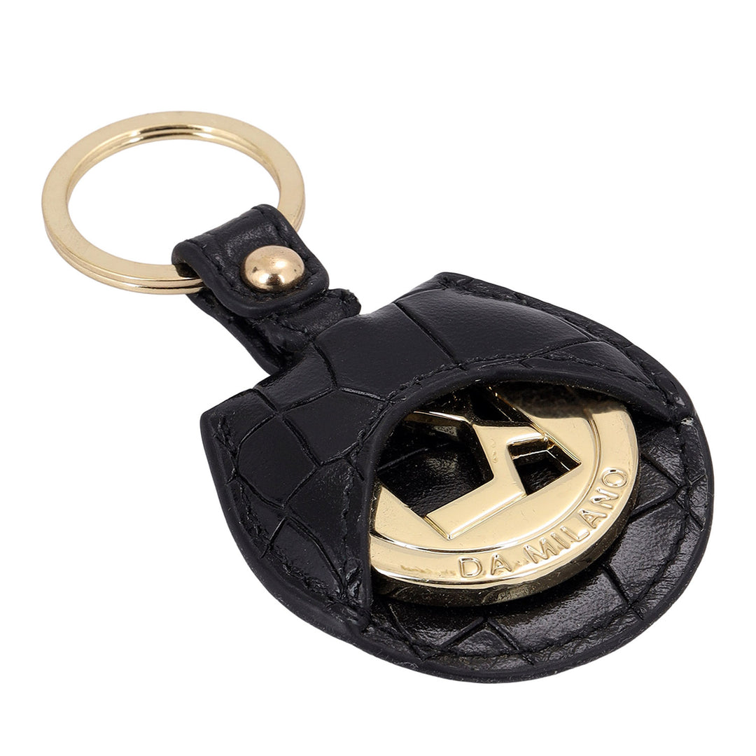 Croco-Textured Leather Women's Gift Set - Black