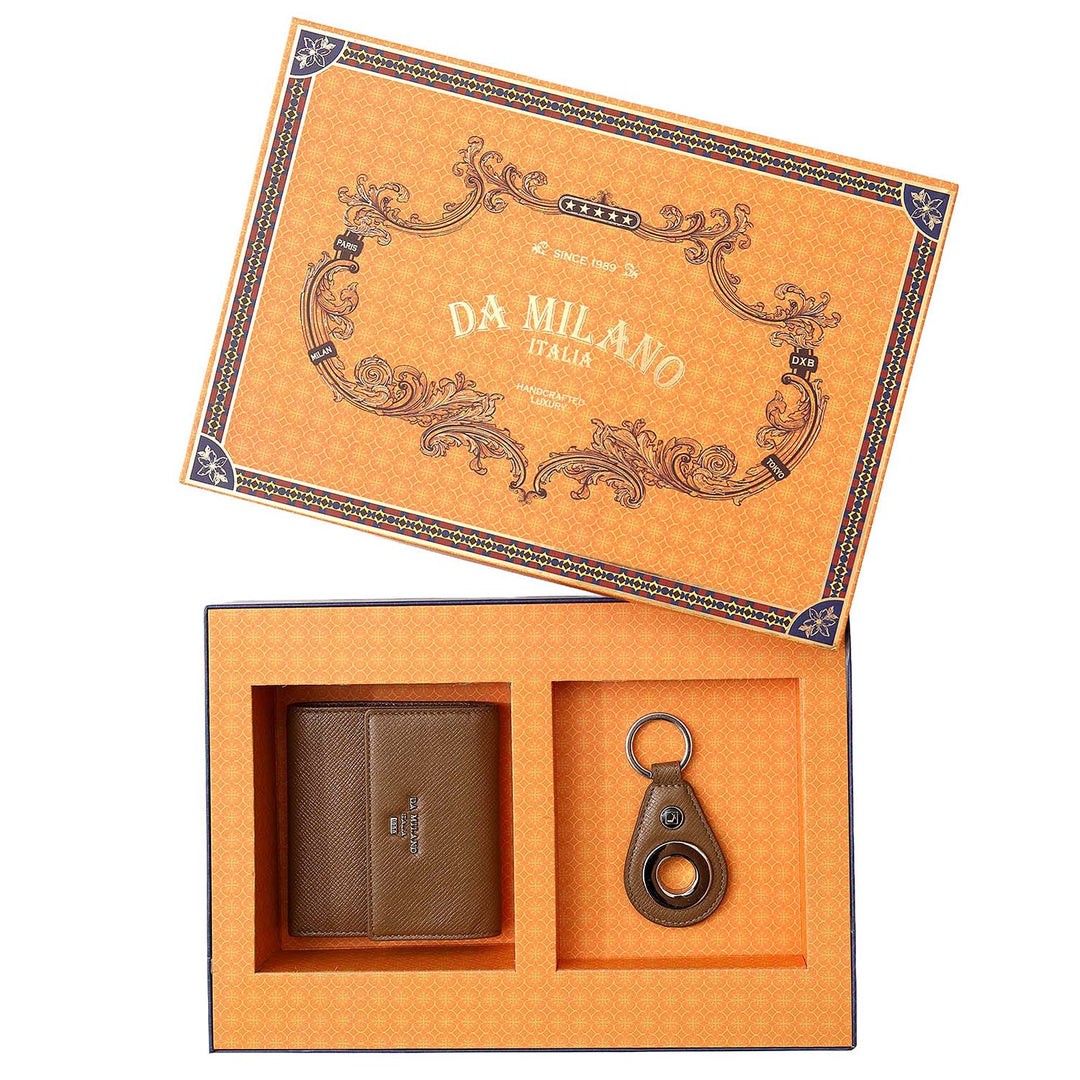 Saffiano Leather Women's Gift Set - Cafe