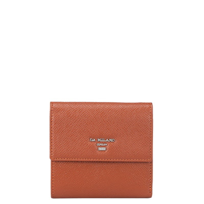 Rust Franzy Leather Ladies Wallet & Keychain Gift Set