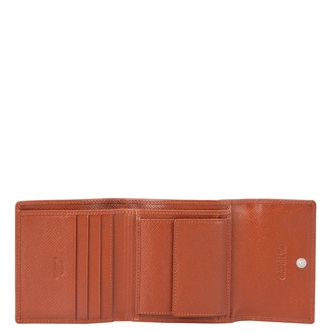 Rust Franzy Leather Ladies Wallet & Keychain Gift Set