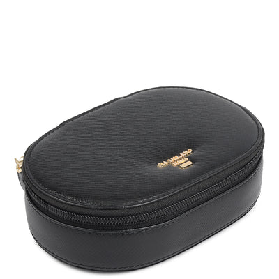 Franzy Leather Jewellery Case - Black