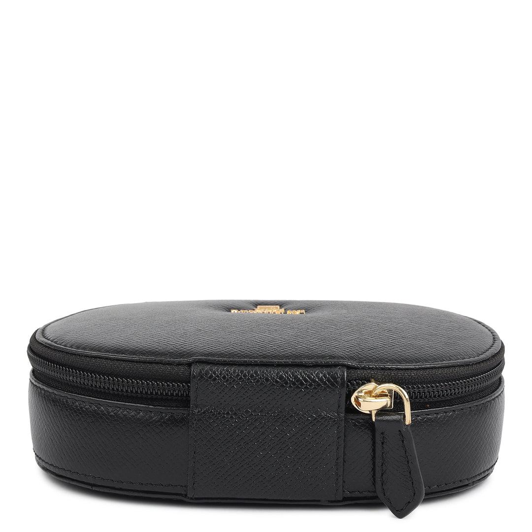 Franzy Leather Jewellery Case - Black