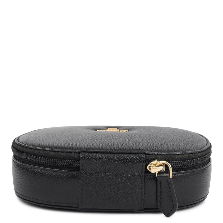 Franzy Leather Jewellery Case - Black