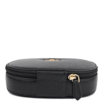 Franzy Leather Jewellery Case - Black