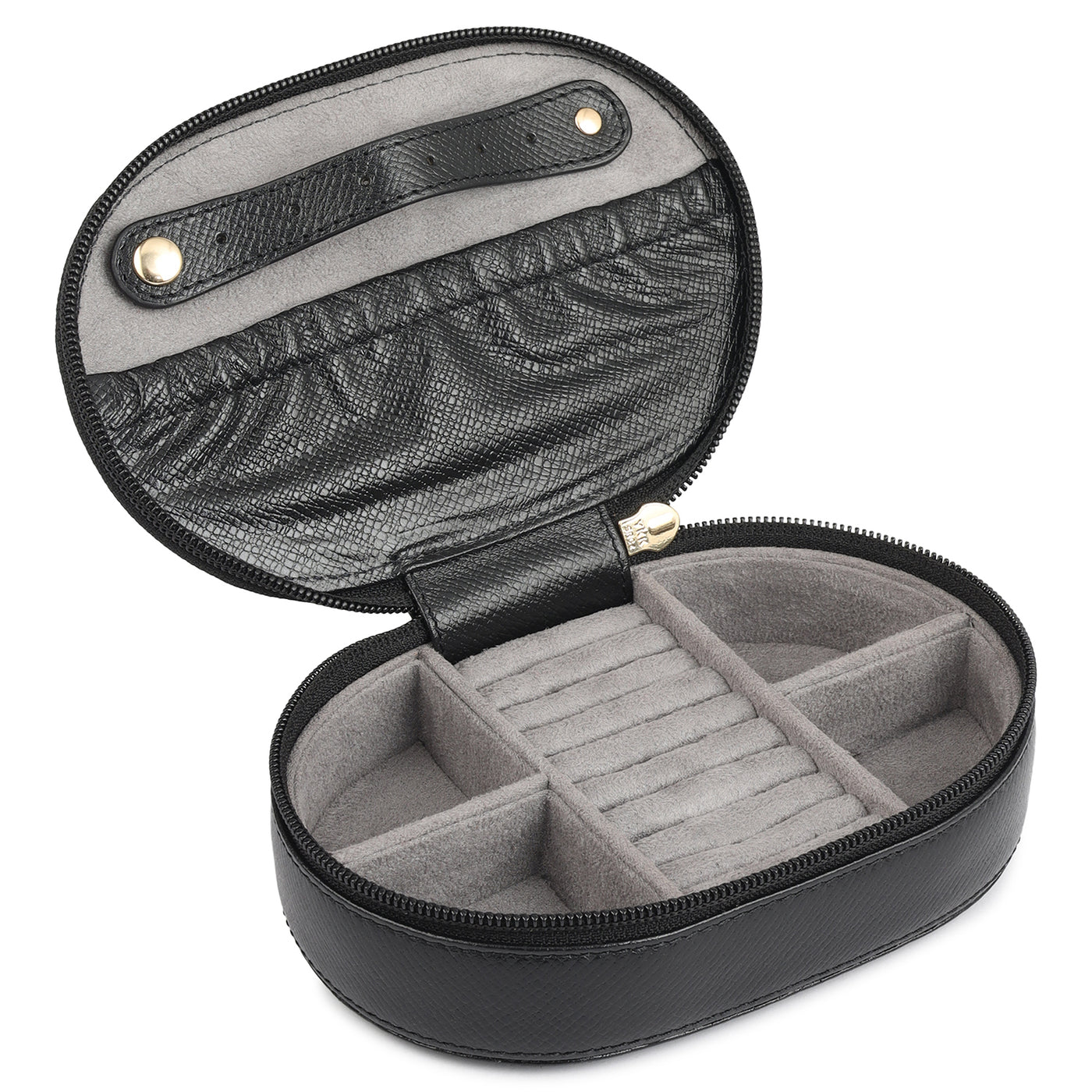 Franzy Leather Jewellery Case - Black