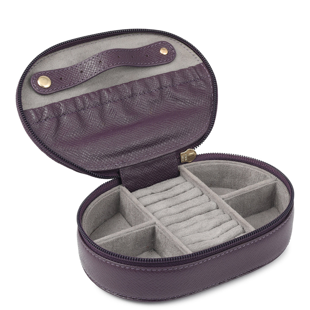 Franzy Leather Jewellery Case - Grapevine