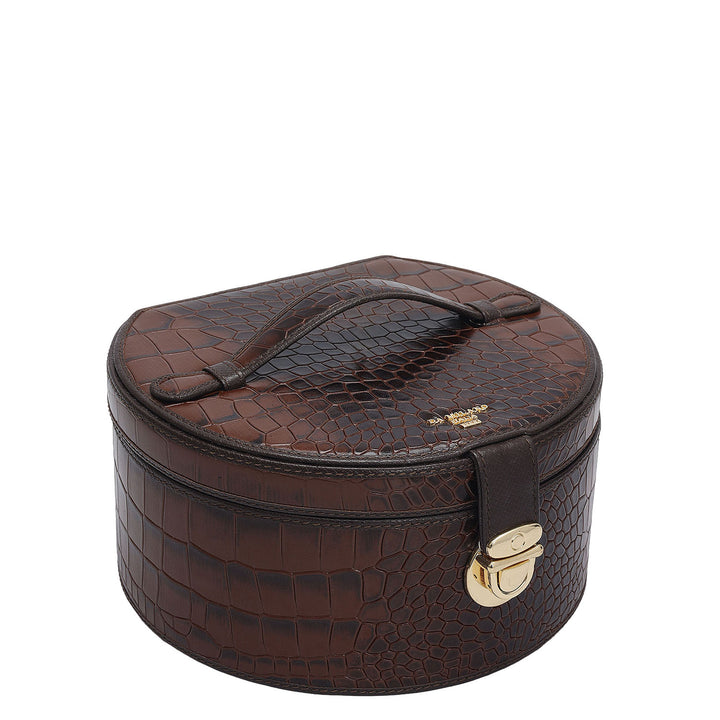 Croco Leather Jewellery Case - Date