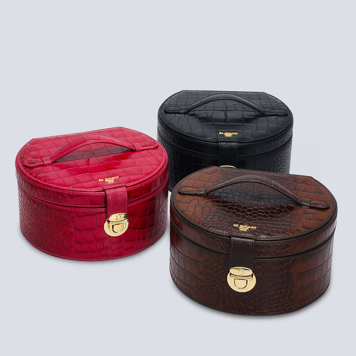 Croco Leather Jewellery Case - Date