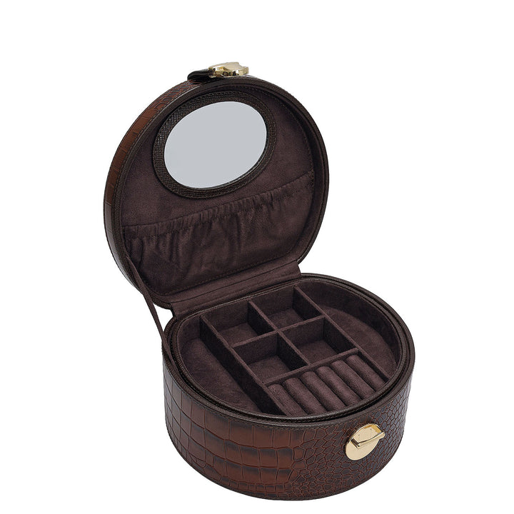Croco Leather Jewellery Case - Date