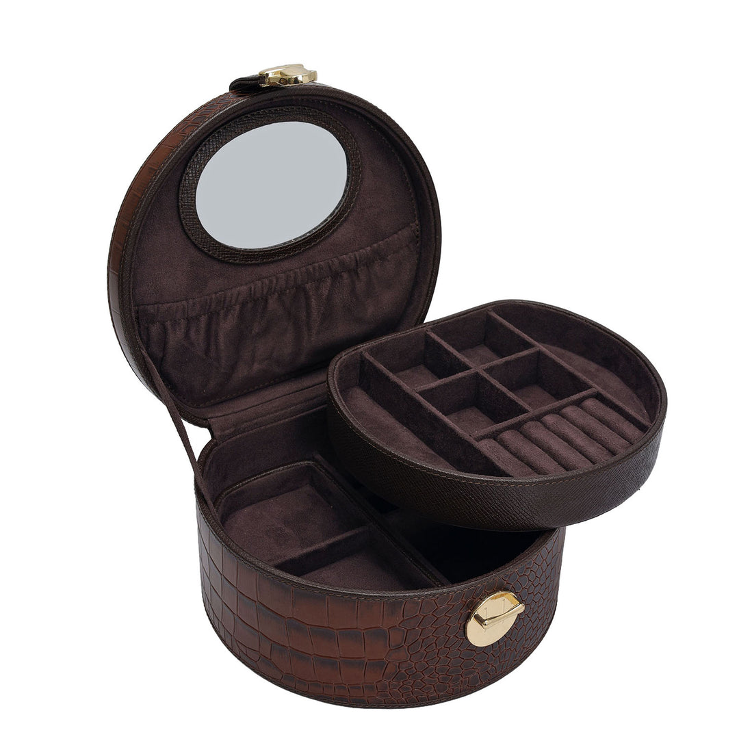 Croco Leather Jewellery Case - Date