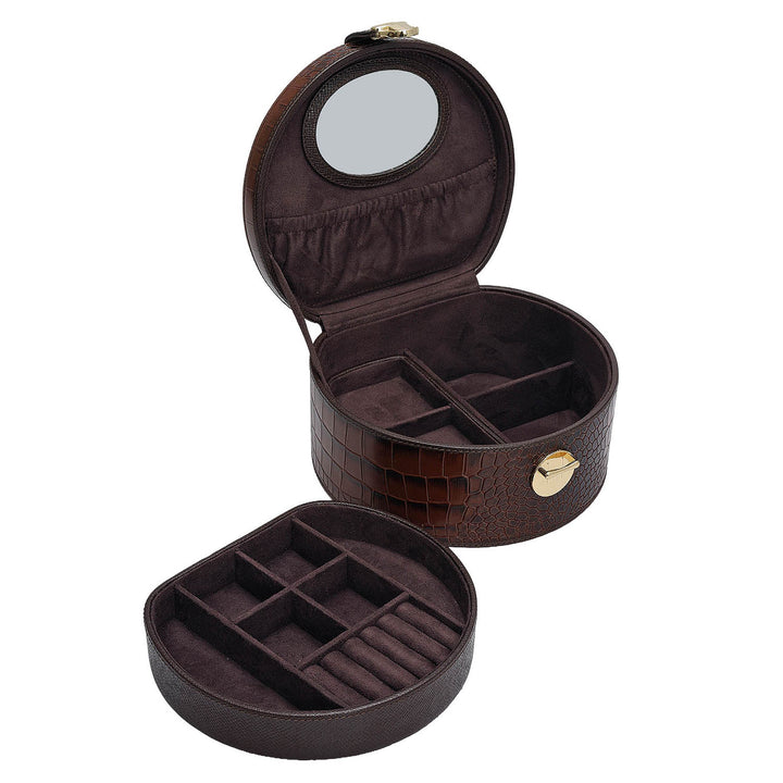 Croco Leather Jewellery Case - Date