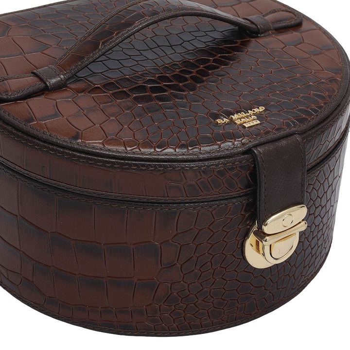 Croco Leather Jewellery Case - Date