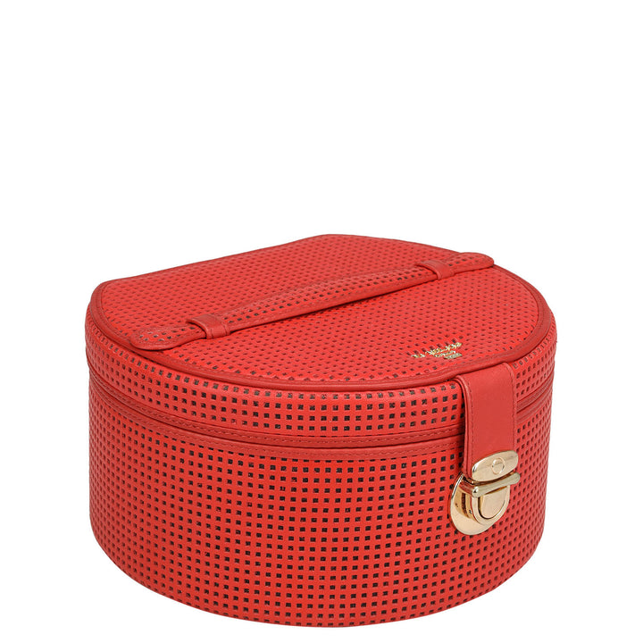 Pun Leather Jewellery Case - Red