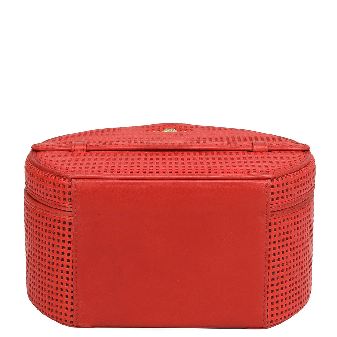 Pun Leather Jewellery Case - Red
