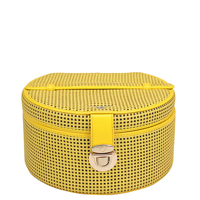 Pun Leather Jewellery Case - Yellow