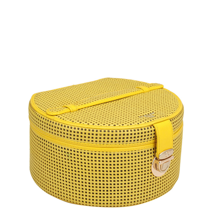 Pun Leather Jewellery Case - Yellow