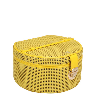 Pun Leather Jewellery Case - Yellow