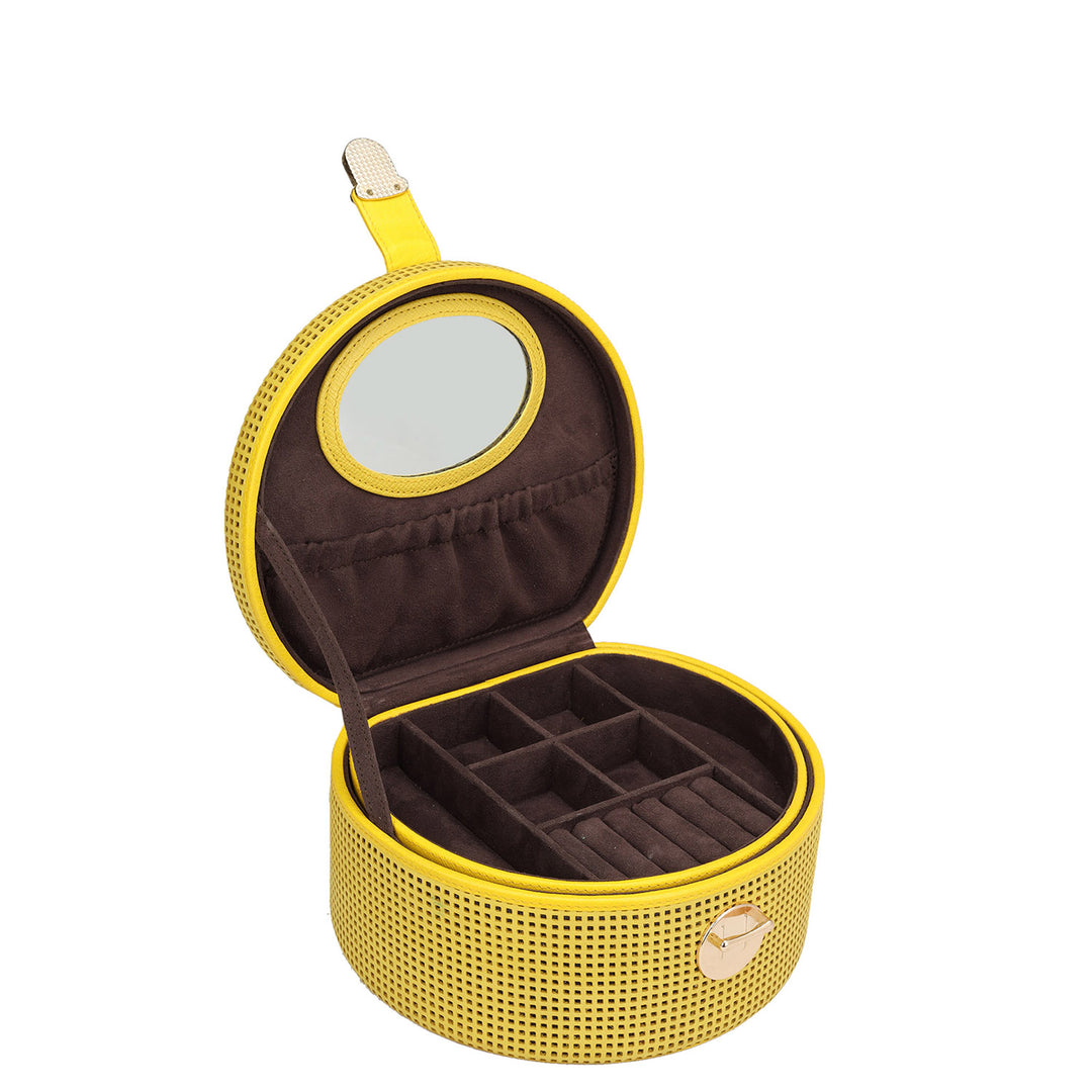 Pun Leather Jewellery Case - Yellow
