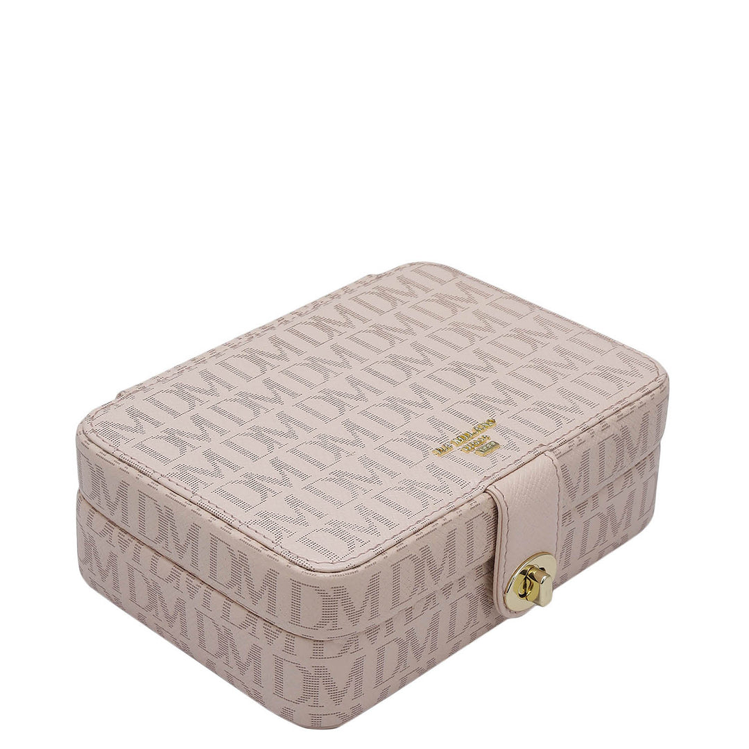 Monogram Franzy Leather Jewellery Case - Blush