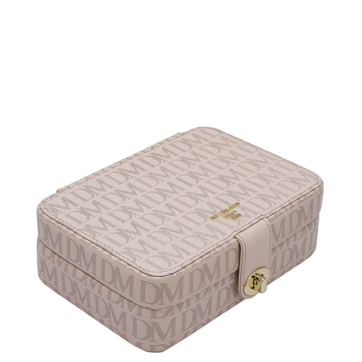 Monogram Franzy Leather Jewellery Case - Blush