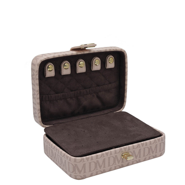 Monogram Franzy Leather Jewellery Case - Blush