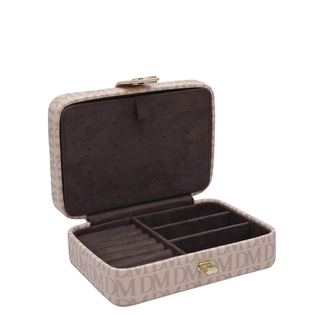 Monogram Franzy Leather Jewellery Case - Blush