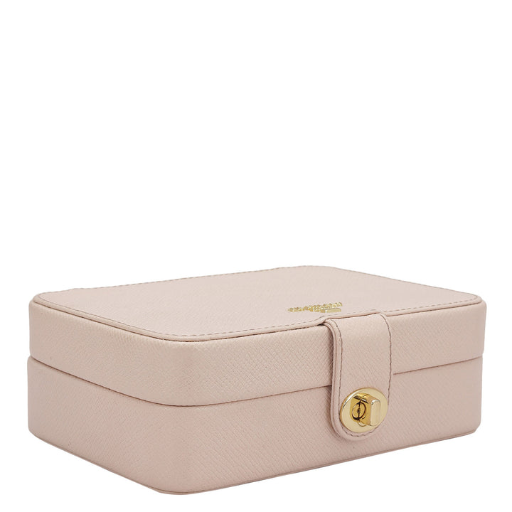Franzy Leather Jewellery Case - Blush