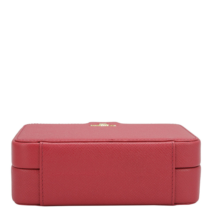 Franzy Leather Jewellery Case - Hot Pink