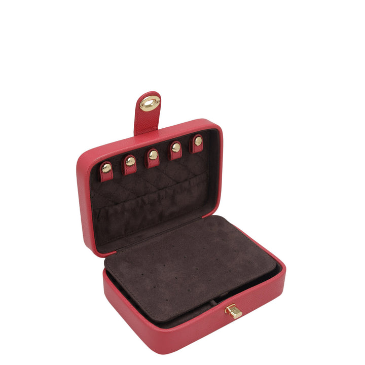 Franzy Leather Jewellery Case - Hot Pink