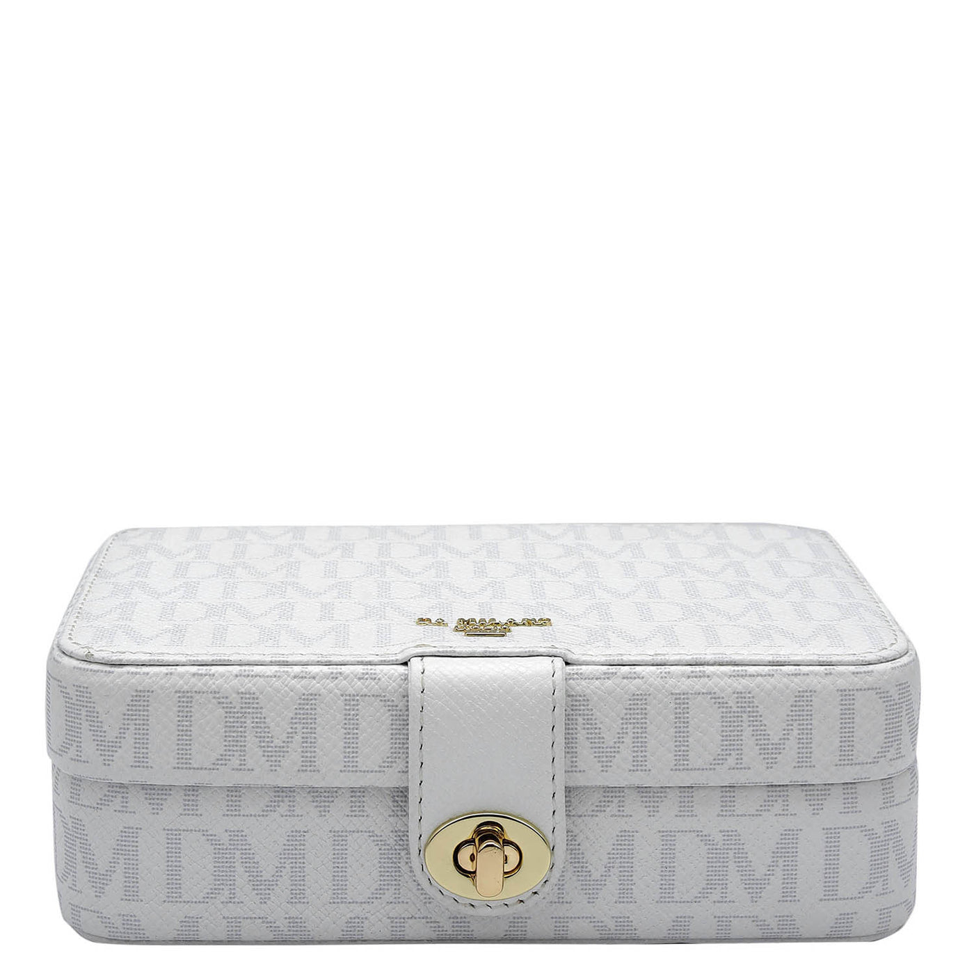 Monogram Franzy Leather Jewellery Case - White