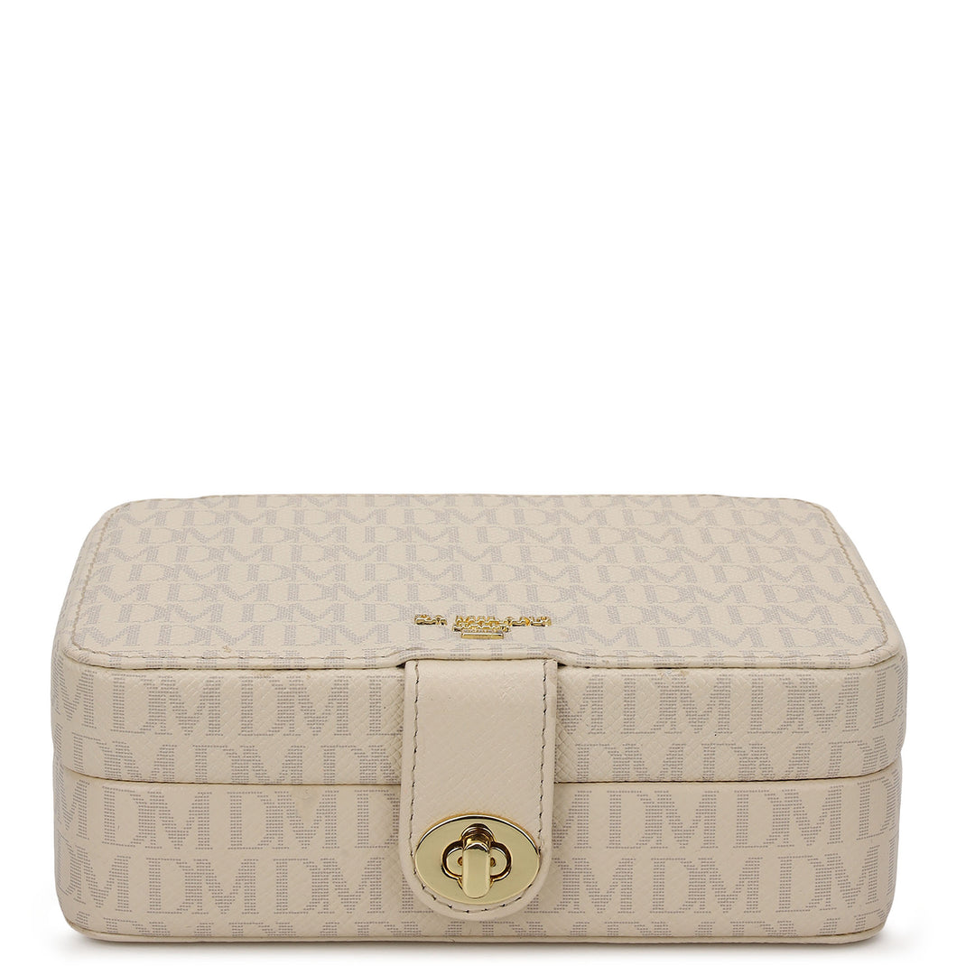 Monogram Jewellery Case - Marshmallow